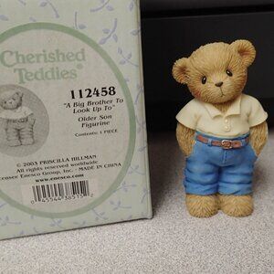 "A Big Brother To Look Up To" Older Son Cherished Teddies Figure